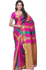 Mimosa Woven Kanjivaram Handloom Banarasi Silk Sari